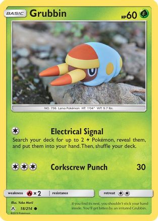 Grubbin 018/214 - SM Unbroken Bonds Reverse Holofoil