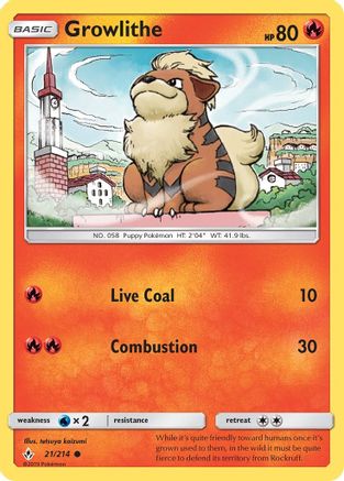 Growlithe 021/214 - SM Unbroken Bonds