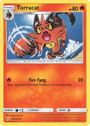 Torracat 028/214 - SM Unbroken Bonds Reverse Holofoil
