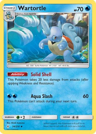 Wartortle 034/214 - SM Unbroken Bonds Reverse Holofoil