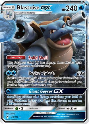 Blastoise GX 035/214 - SM Unbroken Bonds Holofoil