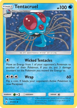 Tentacruel 041/214 - SM Unbroken Bonds Reverse Holofoil