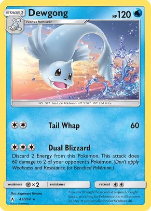 Dewgong 045/214 - SM Unbroken Bonds Reverse Holofoil