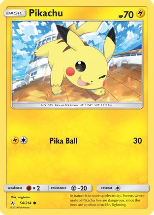 Pikachu 054/214 - SM Unbroken Bonds
