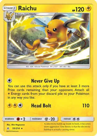 Raichu 055/214 - SM Unbroken Bonds