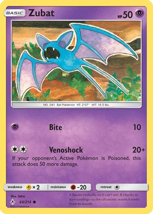 Zubat 064/214 - SM Unbroken Bonds Reverse Holofoil