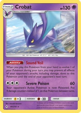 Crobat 066/214 - SM Unbroken Bonds Holofoil