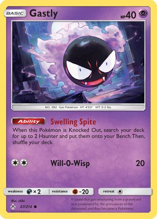 Gastly 067/214 - SM Unbroken Bonds Reverse Holofoil