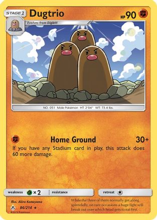 Dugtrio 086/214 - SM Unbroken Bonds Reverse Holofoil