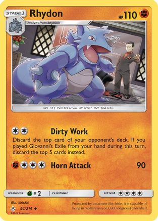 Rhydon 094/214 - SM Unbroken Bonds Reverse Holofoil