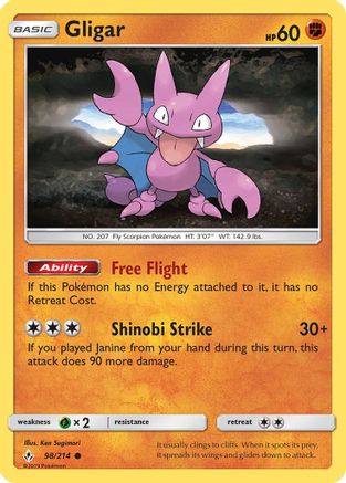 Gligar 098/214 - SM Unbroken Bonds