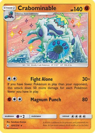 Crabominable 105/214 - SM Unbroken Bonds