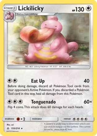 Lickilicky 153/214 - SM Unbroken Bonds Reverse Holofoil