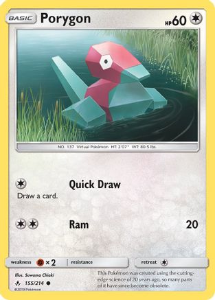 Porygon 155/214 - SM Unbroken Bonds Reverse Holofoil
