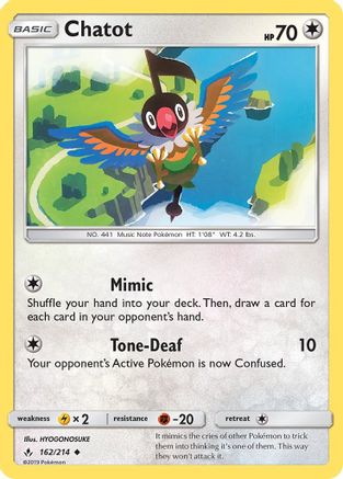 Chatot 162/214 - SM Unbroken Bonds