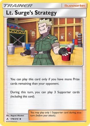 Lt. Surge's Strategy 178/214 - SM Unbroken Bonds Reverse Holofoil