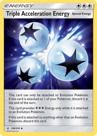 Triple Acceleration Energy 190/214 - SM Unbroken Bonds Reverse Holofoil