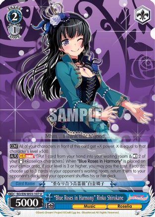 "Blue Roses in Harmony" Rinko Shirokane (BD/EN-W03-107 U) - BanG Dream! Girls Band Party! MULTI LIVE