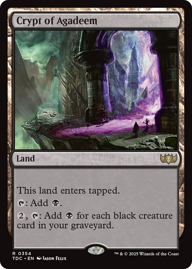Crypt of Agadeem (TDC-354) - Commander: Tarkir: Dragonstorm