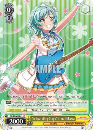 "A Sparkling Stage" Hina Hikawa (BD/EN-W03-015 C) - BanG Dream! Girls Band Party! MULTI LIVE