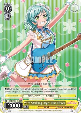 "A Sparkling Stage" Hina Hikawa (SR) (BD/EN-W03-015S SR) - BanG Dream! Girls Band Party! MULTI LIVE