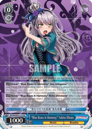 "Blue Roses in Harmony" Yukina Minato (SR) (BD/EN-W03-111S SR) - BanG Dream! Girls Band Party! MULTI LIVE