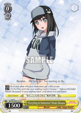 "Everything In Moderation" Misaki Okusawa (BD/EN-W03-014 C) - BanG Dream! Girls Band Party! MULTI LIVE