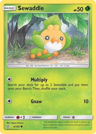Sewaddle 006/236 - SM Unified Minds Reverse Holofoil