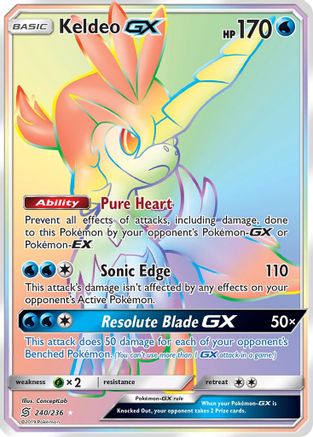 Keldeo GX (Secret) 240/236 - SM Unified Minds Holofoil
