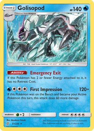 Golisopod 051/236 - SM Unified Minds Reverse Holofoil