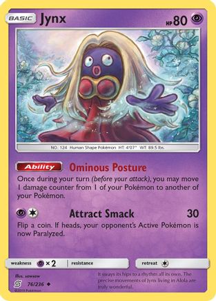 Jynx 076/236 - SM Unified Minds Reverse Holofoil