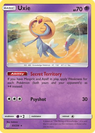 Uxie 083/236 - SM Unified Minds Holofoil