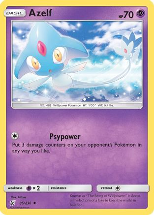 Azelf 085/236 - SM Unified Minds Reverse Holofoil