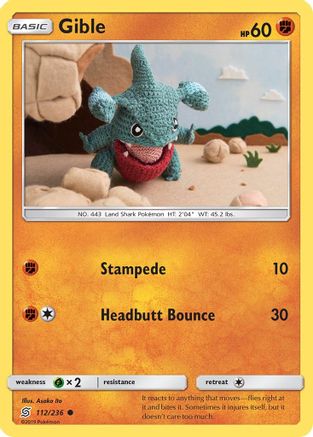 Gible 112/236 - SM Unified Minds Reverse Holofoil