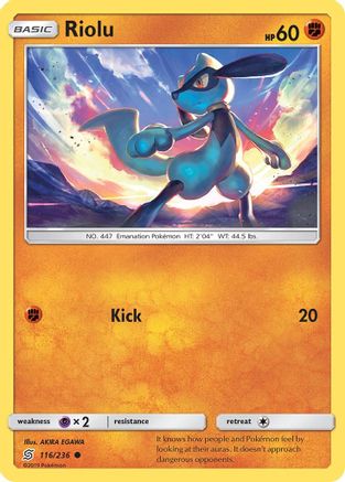 Riolu 116/236 - SM Unified Minds Reverse Holofoil