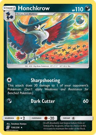 Honchkrow 130/236 - SM Unified Minds Reverse Holofoil