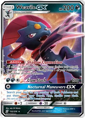 Pokemon: Weavile GX Unified Minds 132/236 - Near Mint
