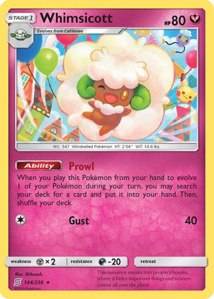Whimsicott 144/236 - SM Unified Minds Reverse Holofoil
