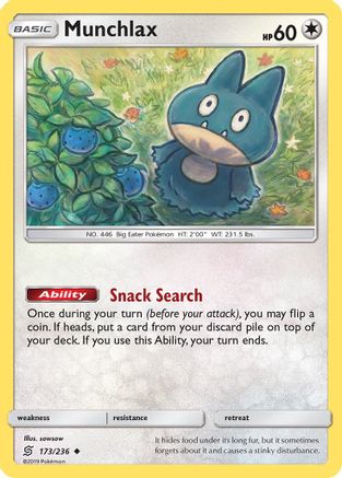 Munchlax 173/236 - SM Unified Minds Reverse Holofoil