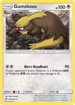Gumshoos 181/236 - SM Unified Minds Reverse Holofoil