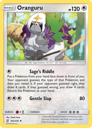 Oranguru 182/236 - SM Unified Minds Reverse Holofoil