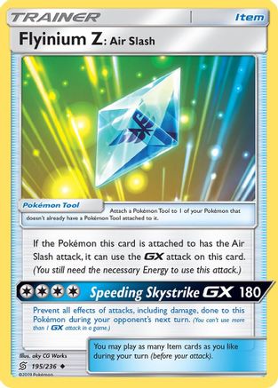 Flyinium Z: Air Slash 195/236 - SM Unified Minds