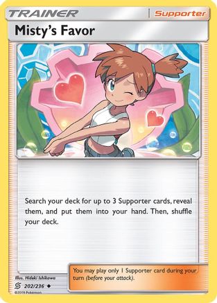 Misty's Favor 202/236 - SM Unified Minds Reverse Holofoil