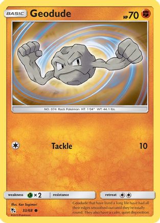 Geodude 033/68 - Hidden Fates Reverse Holofoil