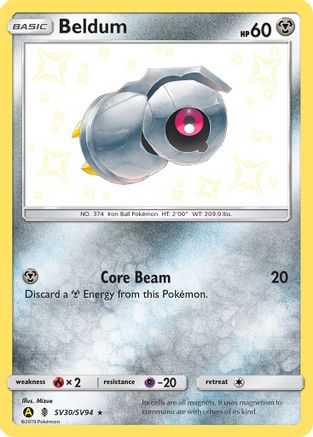 Beldum SV30/SV94 - Hidden Fates Shiny Vault Holofoil