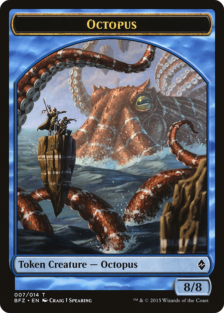 Octopus (BFZ-007) - Battle for Zendikar Tokens