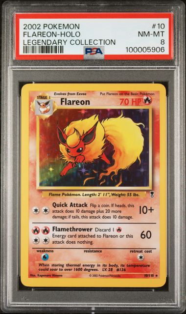 Flareon Legendary Collection 10/110 PSA 8