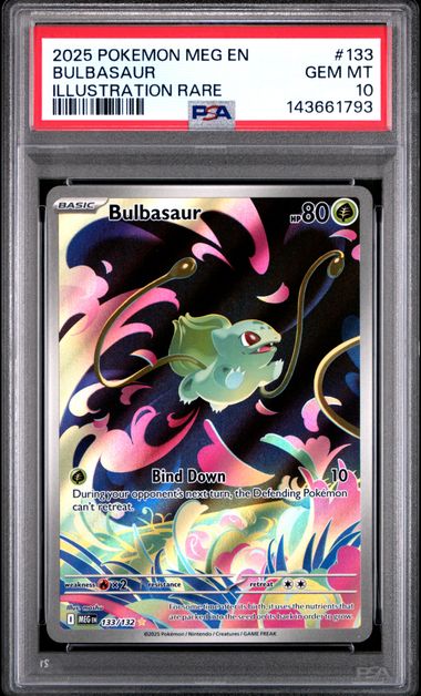 Bulbasaur Illustration Rare Mega Evolution 133/132 PSA 10