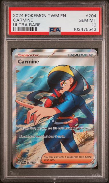 twilight masquerade rare cards Carmine Twilight Masquerade 204/167 PSA 10