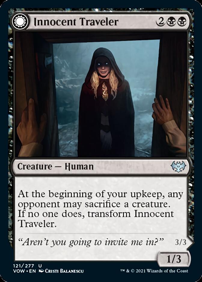 Innocent Traveler // Malicious Invader (VOW-121) - Innistrad: Crimson Vow: (Double Faced Transform) Foil
